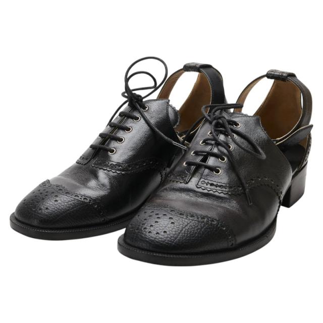 シャネル ローファー ローファー パンプス サイズ:35 1/2 ブラック レザー レディース CHANEL 【中古】