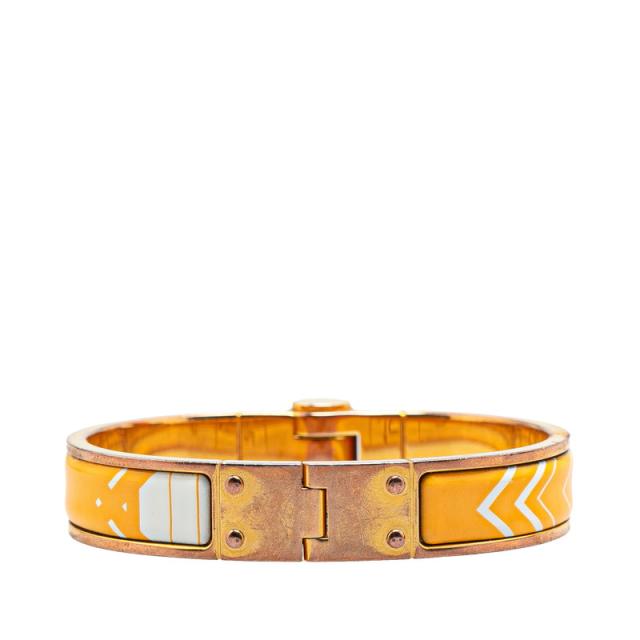 エルメス シャルニエール バングル ゴールド オレンジ メッキ レディース HERMES 【中古】_1