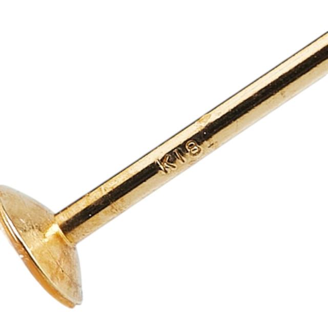 K18YG イエローゴールド パール7.8mm ピンブローチ レディース 中古