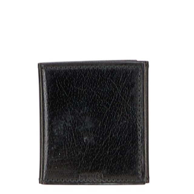 エルメス 4面 ミニ フォトケース フレーム ブラック シェーブル レディース HERMES 【中古】