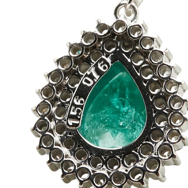 エメラルド ダイヤモンド　プラチナネックレス　Pt900/Pt850 飯能本店］Non Brand ノンブランド Pt850 Pt900 0.61ct