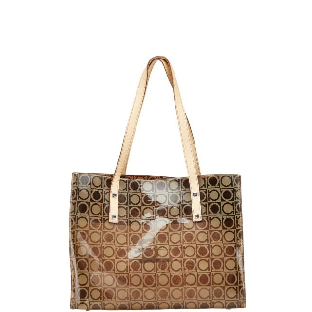 【Salvatore Ferragamo】『ガンチーニ レザートートバッグ』 Salvatore Ferragamo (サルヴァトーレフェラガモ) 2WAY エンボス