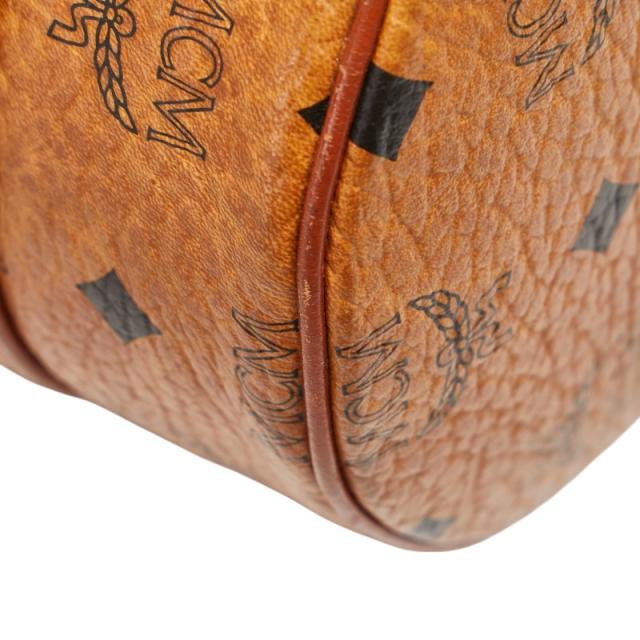 MCM エムシーエム　巾着　 ブラウン ショルダーバッグ　ヴィセトス MCM エムシーエム ショルダーバッグ 巾着型 ヴィセトス柄 ブラウン