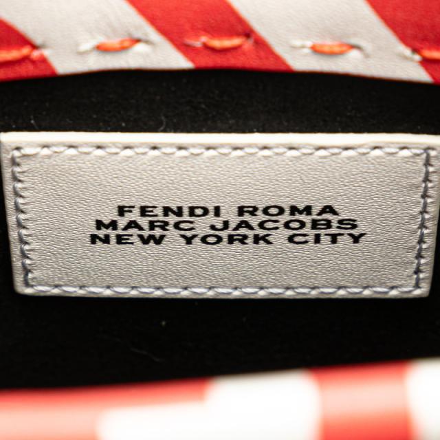フェンディ サンシャイン ショッパー ミニ ハンドバッグ ショルダーバッグ 2WAY 8BS051 レッド ホワイト レザー FENDI 【中古】_8