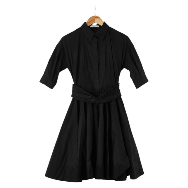 プラダ ワンピース サイズ:38 ブラック コットン ナイロン レディース PRADA 【中古】