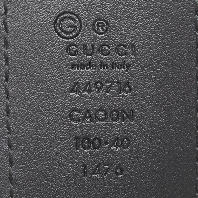グッチ ベルト サイズ:100/40 449716 ブラック レザー メンズ GUCCI 【中古】