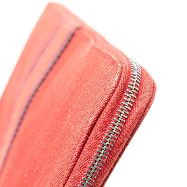 エルメス フールトゥ マルチ パースGM ラウンドファスナー 長財布 ワインレッド ボルドー キャンバス レディース HERMES 【中古】_4