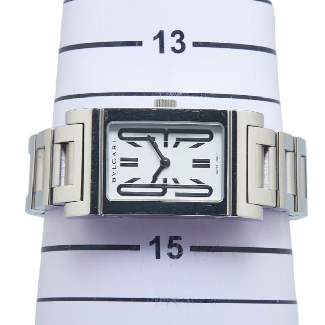 ブルガリ レッタンゴロ 腕時計 RT39S クオーツ ホワイト文字盤