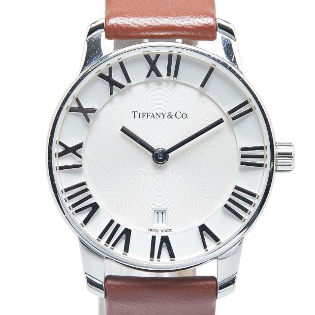 ティファニー アトラスドーム デイト 腕時計 クオーツ シルバー文字盤
