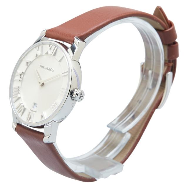 ティファニー アトラスドーム デイト 腕時計 クオーツ シルバー文字盤