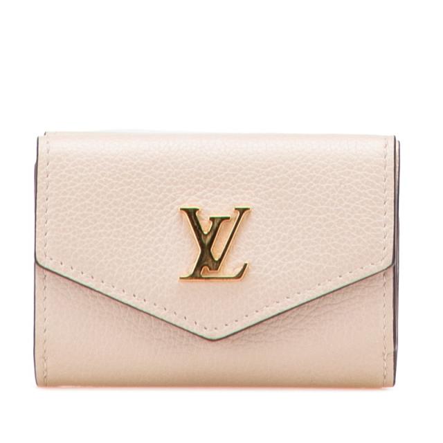 ルイ ヴィトン ポルトフォイユ ロックミニ 三つ折り財布 M69340 グレージュ レザー レディース LOUIS VUITTON 【中古】