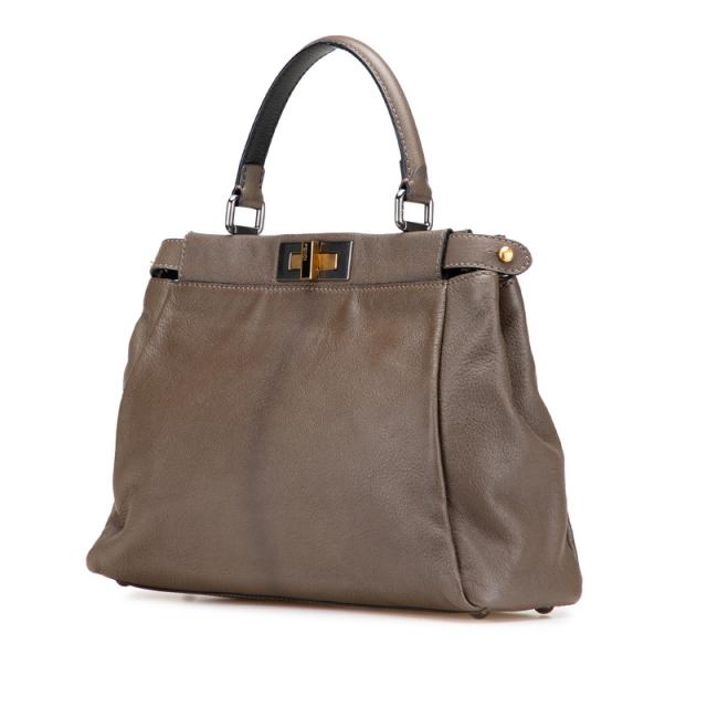 フェンディ ピーカブー ショルダーバッグ ハンドバッグ 2WAY 2454 8BN211 ブラウン レザー レディース FENDI 【中古】 フェンディ ピーカブー ショルダーバッグ ハンドバッグ 2WAY 2454
