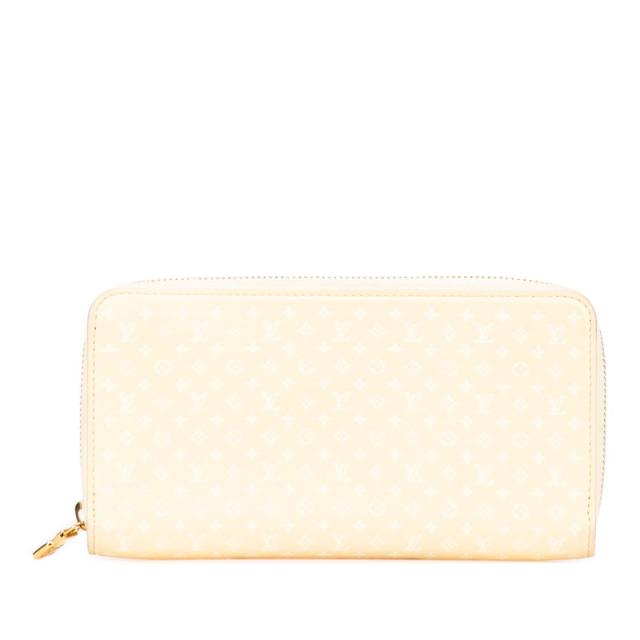 ルイ ヴィトン ナノグラム ジッピー ウォレット ラウンドファスナー 長財布 M82229 イエロー レザー レディース LOUIS VUITTON 【中古】