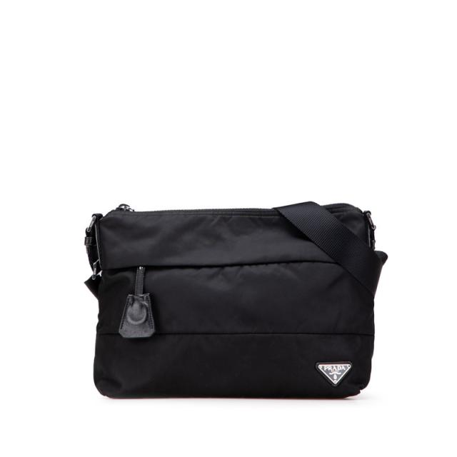 中古】PRADA プラダ ナイロン 斜め掛けショルダーバック 三角ロゴ