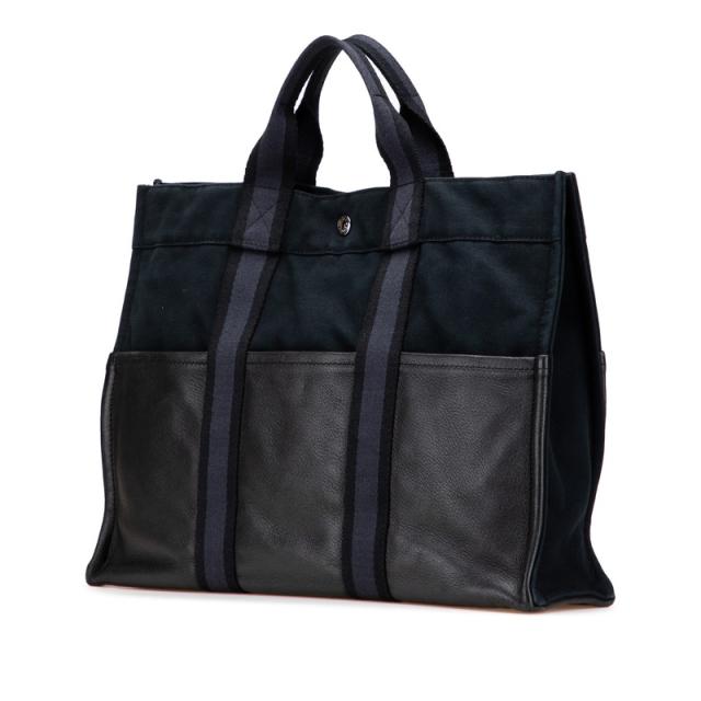 エルメス】フールトゥ/エールバッグ/キャンバストート（黒） HERMES