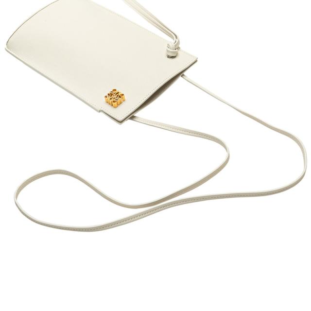 ロエベ アナグラム ダイスポケット 斜め掛け ショルダーバッグ オフホワイト レザー レディース LOEWE 【中古】_6