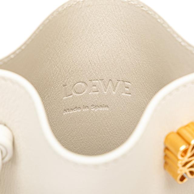 ロエベ アナグラム ダイスポケット 斜め掛け ショルダーバッグ オフホワイト レザー レディース LOEWE 【中古】_8