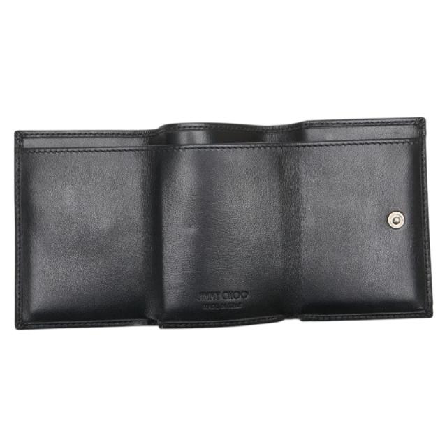 ジミーチュウ HAWLEY ホーリー 三つ折り財布 ブラック レザー