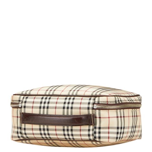 バーバリー Burberry ノバチェック ポーチ キャンバス ブラウン