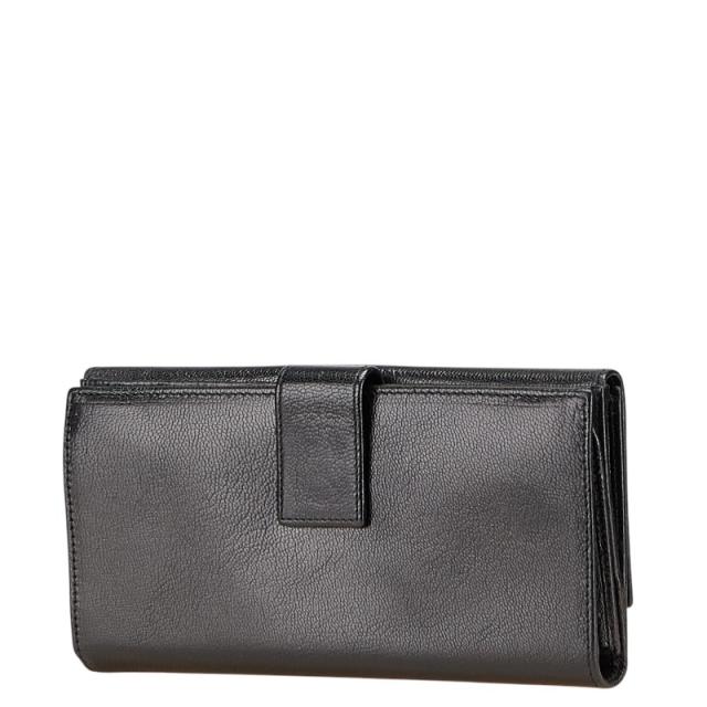 グッチ インターロッキングG 長財布 131864 ブラック グリーン レザー