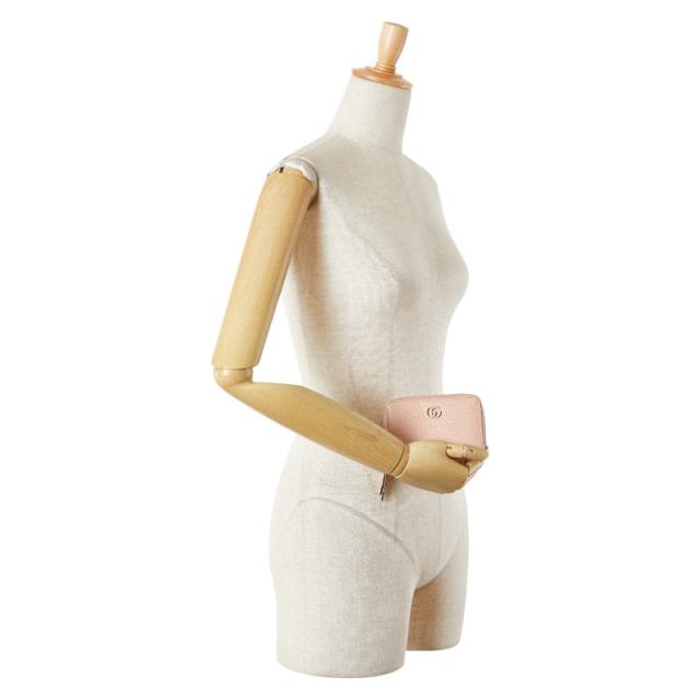 グッチ ダブルG ラウンドファスナー ケース 644412 ピンク レザー レディース GUCCI 【中古】 グッチ ダブルG ラウンドファスナー コインケース 644412 ピンク