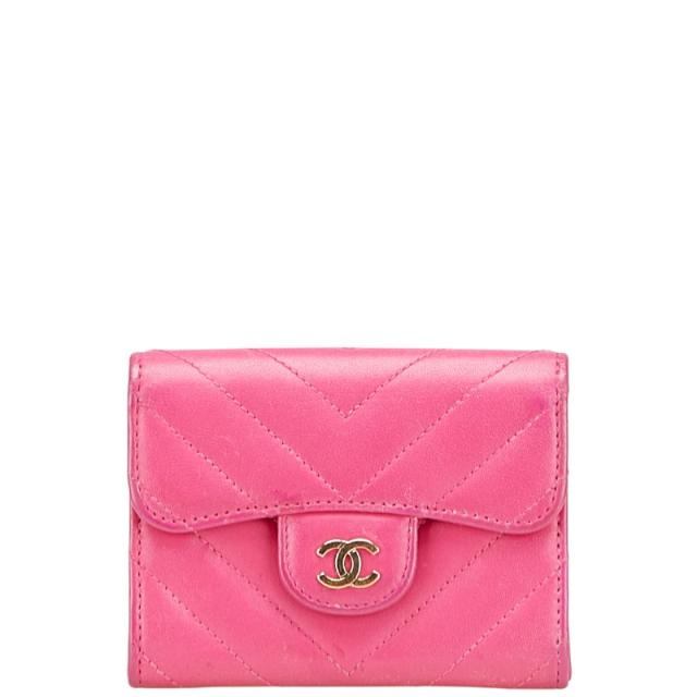 CHANEL カードケース コインケース vステッチ CHANEL シャネル