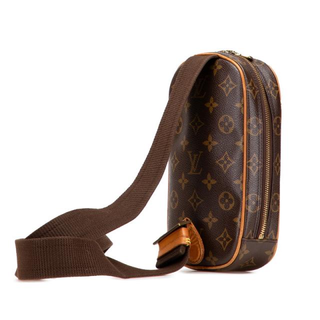 ルイ ヴィトン モノグラム ポシェットガンジュ ボディバッグ ウエストバッグ M51870 ブラウン PVC レザー メンズ LOUIS VUITTON 【中古】_1