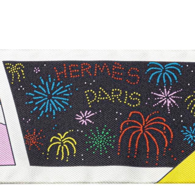 エルメス スカーフ ツイリー シルク マルチカラー未使用【FACTORY