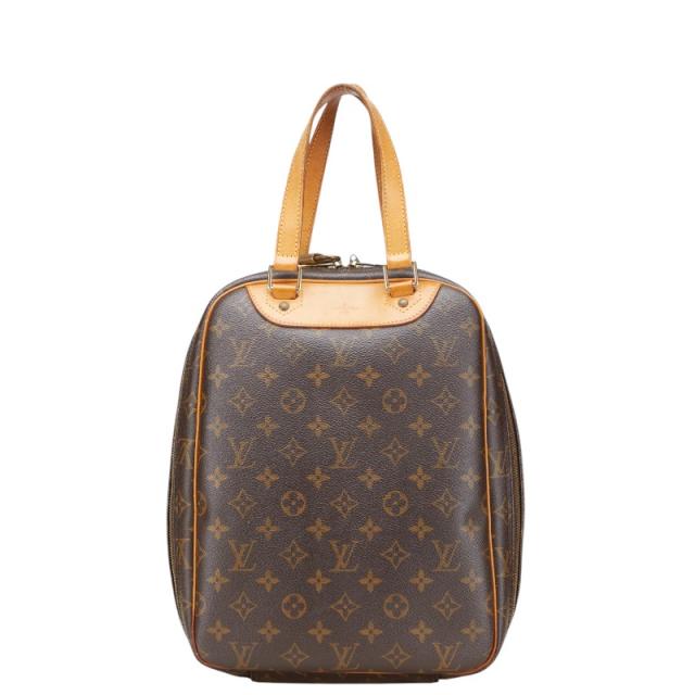 ルイ ヴィトン モノグラム エクスキュルシオン ハンドバッグ シューズバッグ M41450 ブラウン PVC レザー LOUIS VUITTON 【中古】