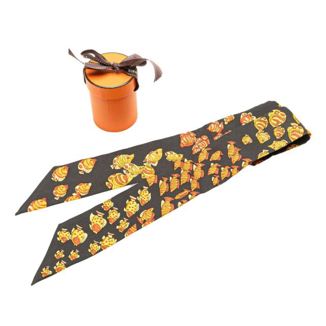 エルメス ツイリー Recontre Oceane 大西洋の出会い スカーフ ブラック  