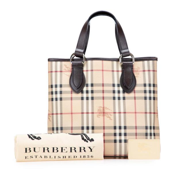 バーバリー トートバッグ Burberry ノバチェック柄 シャドーホース