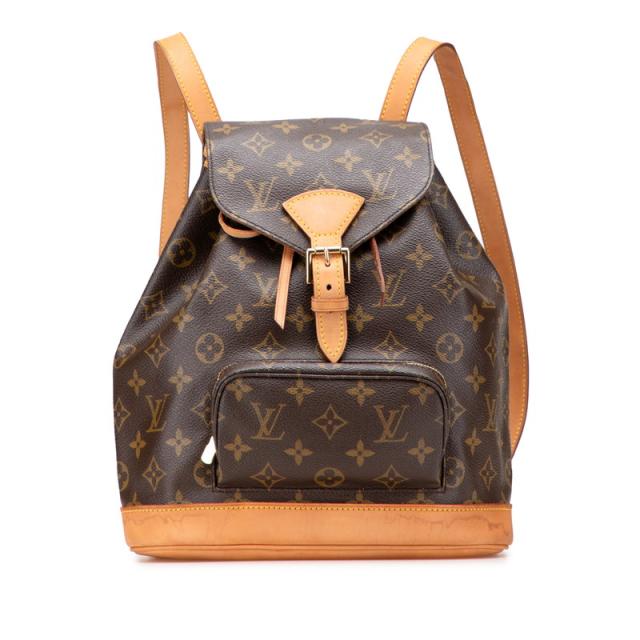 ルイ ヴィトン モノグラム モンスリMM リュック バックパック M51136 ブラウン PVC レザー レディース LOUIS VUITTON 【中古】