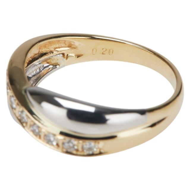 K18 Pt900コンビ　デザインリング13号 K18 Pt900コンビ デザインリング13号 K18/Pt900 コンビ デザインリング