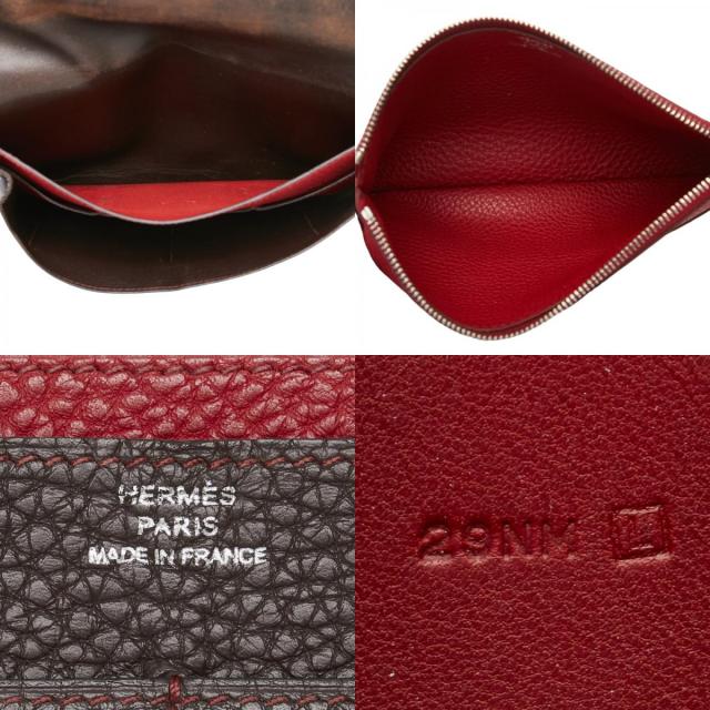 エルメス ドゴンGM ドゴンデュオ バイカラー 二つ折り財布 ショコラ