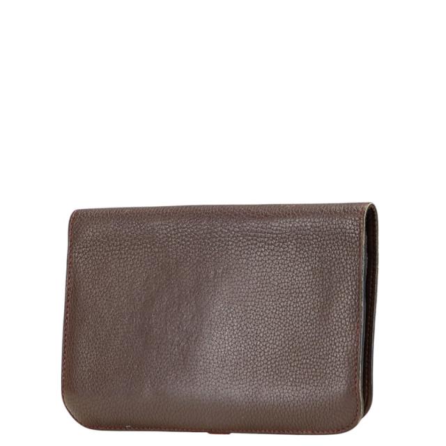 エルメス ドゴンGM ドゴンデュオ バイカラー 二つ折り財布 ショコラ