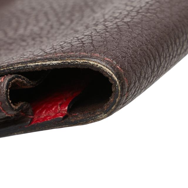 エルメス ドゴンGM ドゴンデュオ バイカラー 二つ折り財布 ショコラ