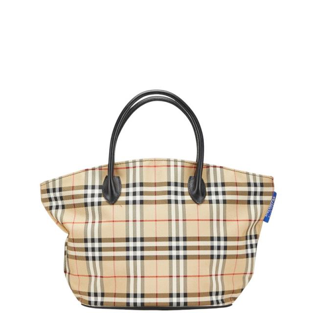 BURBERRY バーバリー ノバチェック ハンドバッグ トートバッグ ベージュ/マルチカラー 14059 ユニセックス【中古】 s0260 バーバリー ノバチェック ハンドバッグ ベージュ マルチカラー