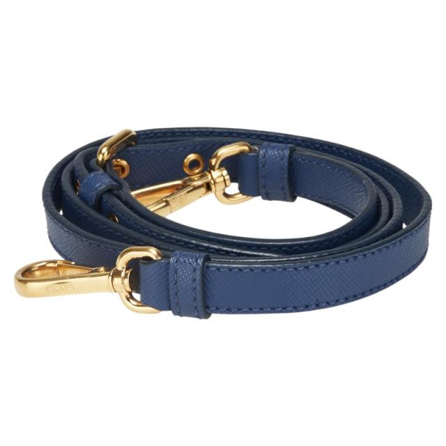 PRADA レザーショルダーストラップ 青