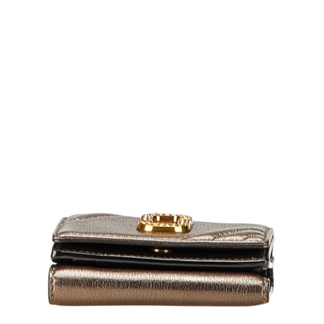 マークジェイコブス ザ グラムショット 三つ折り財布 ゴールド レザー