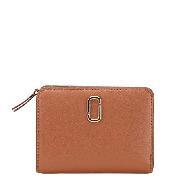 マークジェイコブス Jマーク 二つ折り財布 ブラウン レザー レディース MARC JACOBS 【中古】