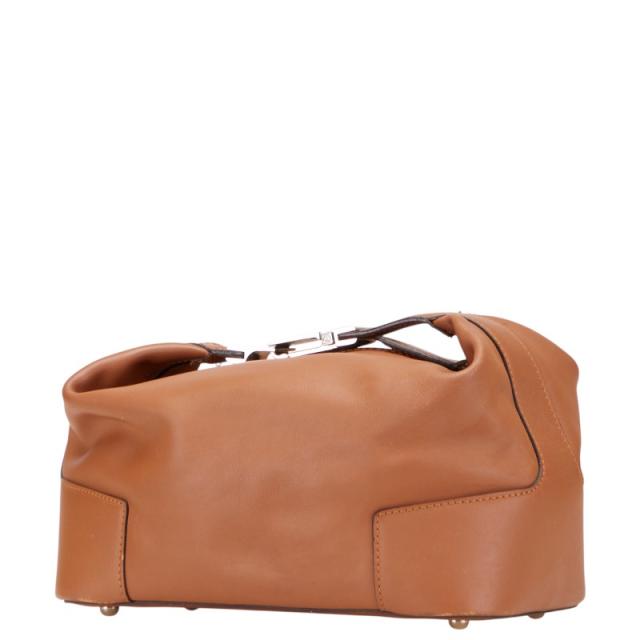 ロエベ ロゴ ハンドバッグ ブラウン レザー レディース LOEWE 【中古】_1