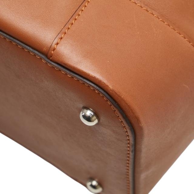 ロエベ ロゴ ハンドバッグ ブラウン レザー レディース LOEWE 【中古】_4