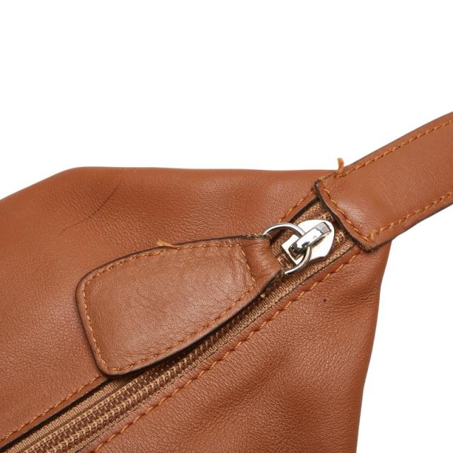 ロエベ ロゴ ハンドバッグ ブラウン レザー レディース LOEWE 【中古】_7