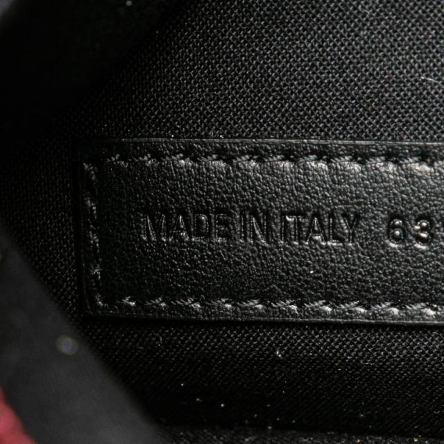 バレンシアガ ロゴ ショルダーバッグ 639497 ワインレッド ホワイト