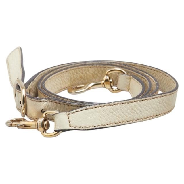 グッチ ショルダーストラップ オフホワイト レザー レディース GUCCI 【中古】