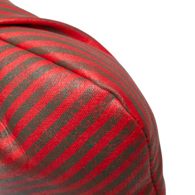 グッチ オールドグッチ ポーチ ブラウン レッド PVC レザー レディース