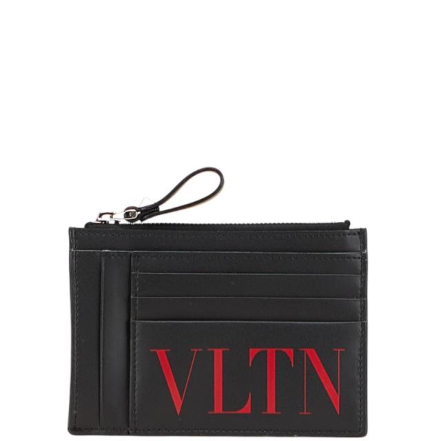 ヴァレンティノ VLTNロゴ ケース ブラック レザー メンズ VALENTINO 【中古】