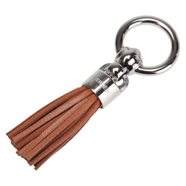 エルメス ツイリーリング セ ル ポンポン シルバー金具 スカーフリング シルバー マロンアルザン メッキ アニューミロ HERMES 【中古】