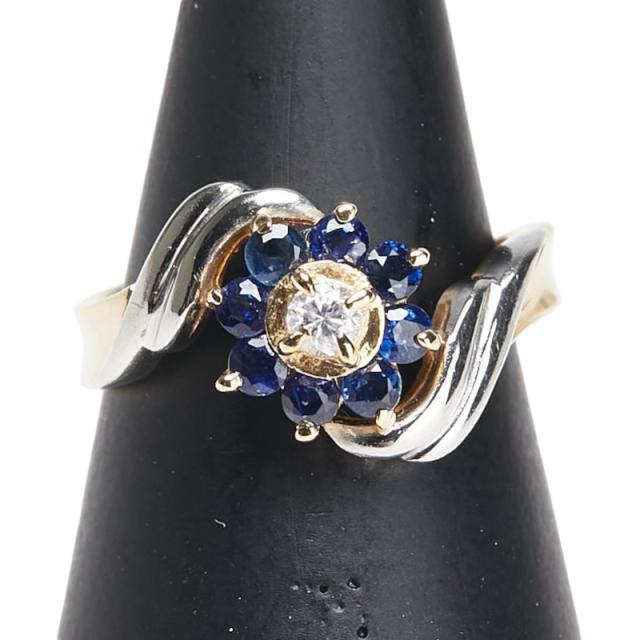 Pt900 ダイヤモンド リング 0.54ct フラワー 