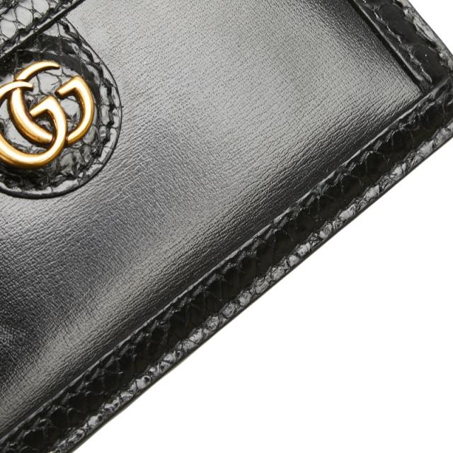 【中古】グッチ GUCCI 699349 日本限定 レザー×パイソン フラグメントケース ケース BLACK(ブラック) グッチ パイソン カードケース フラグメントケース 699349 ブラック
